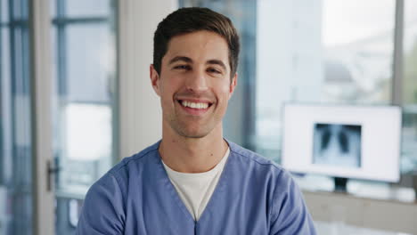 portrait of a smiling doctor in a clinic
