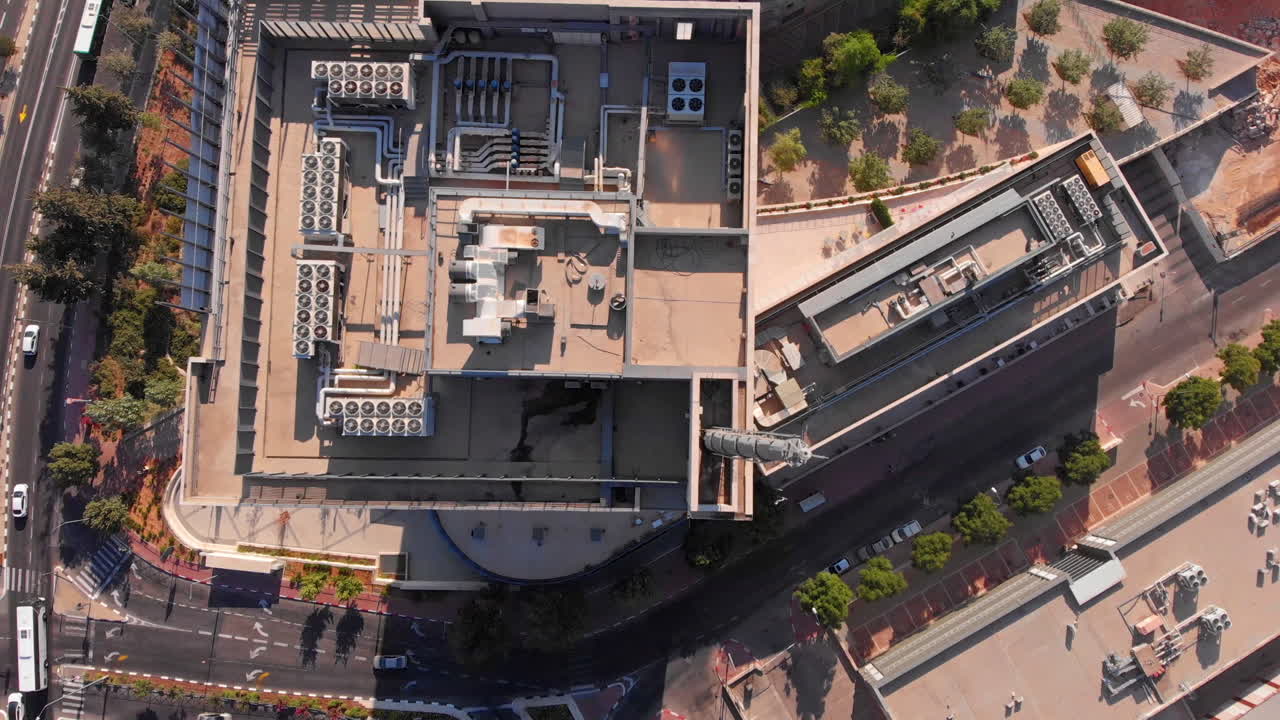 Top building with large antena , Jerusalem Mount Hotzvim Aerial