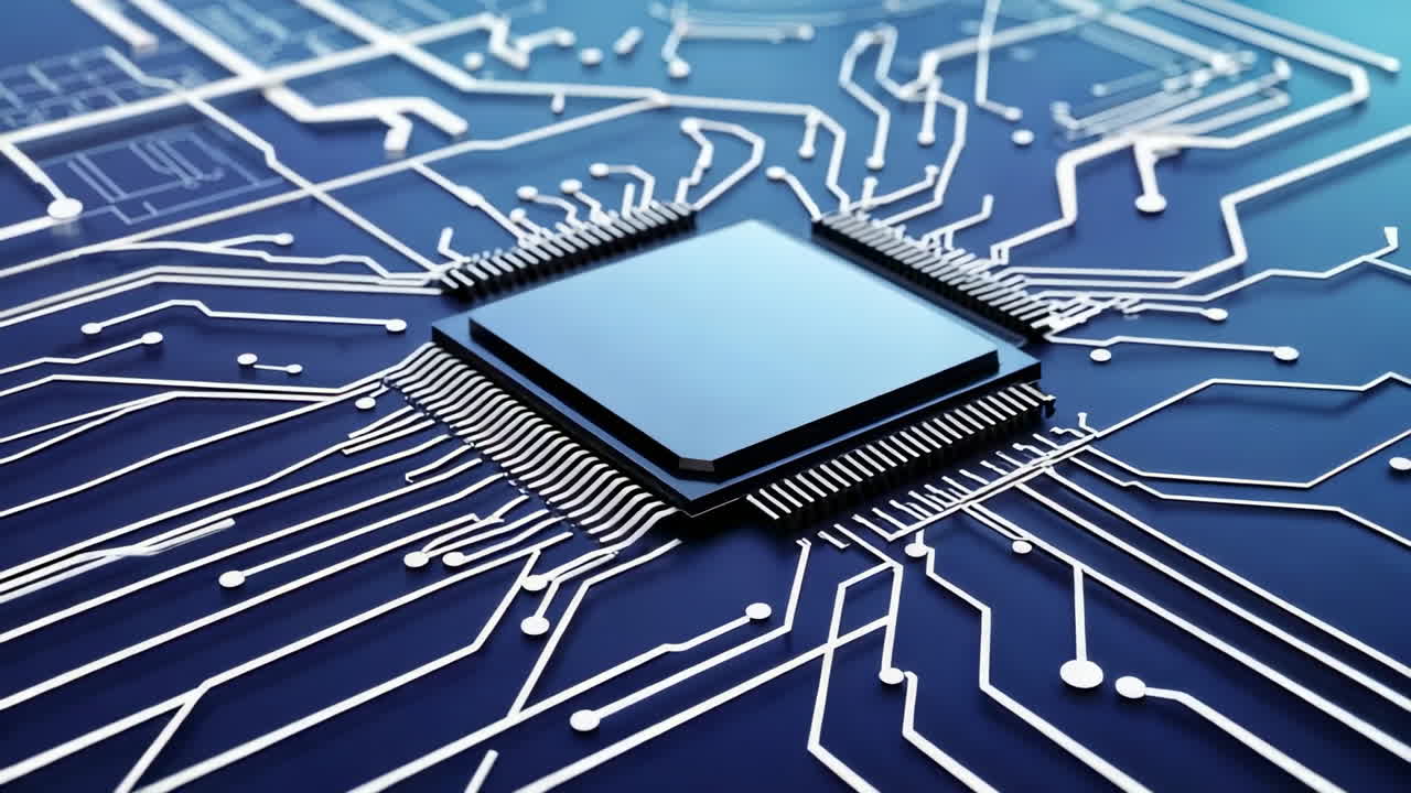 Microchip on a Circuit Board