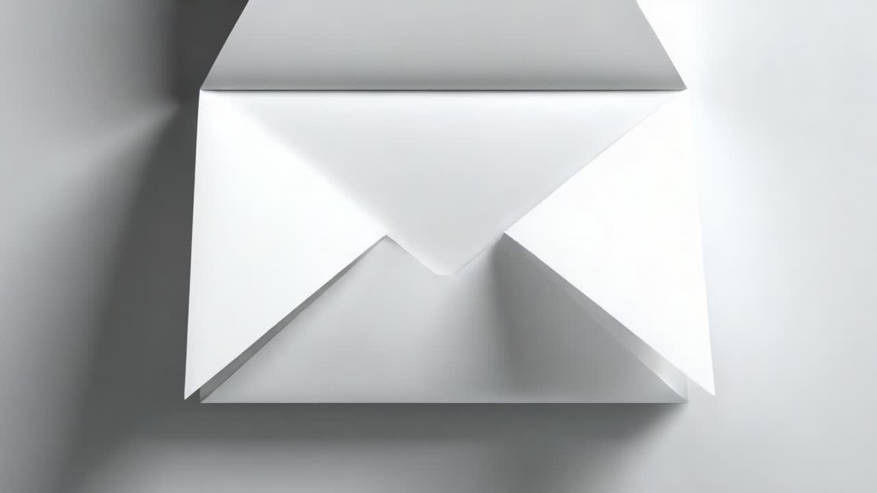 A Simple Yet Elegant White Envelope Capturing Attention with Its Clean Lines and Minimalist Design, Perfectly Suited for Any Formal Communication Needs