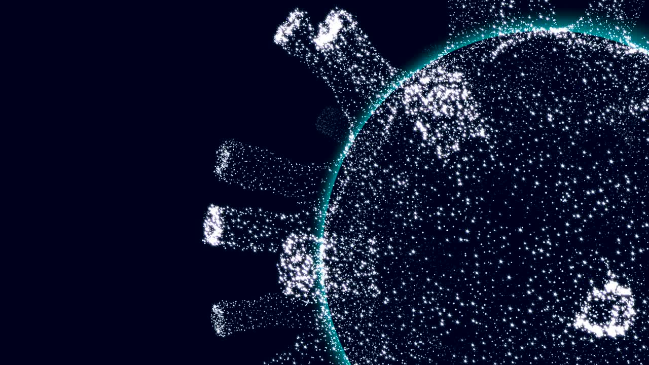 gráficos de movimiento abstractos - virus giratorio (bucle)