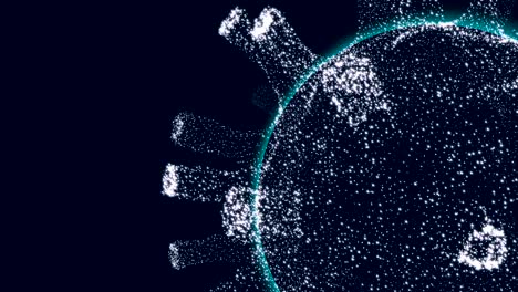 abstract motion graphics - spinning virus (loop)