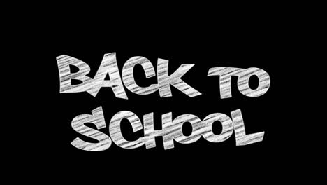 Animation-of-back-to-school-text-on-black-background