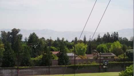 Inspección-Con-Drones-Del-Poste-De-Distribución,-Poste-De-Energía