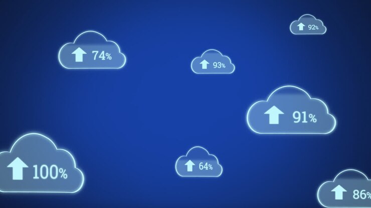 Upload progress clouds