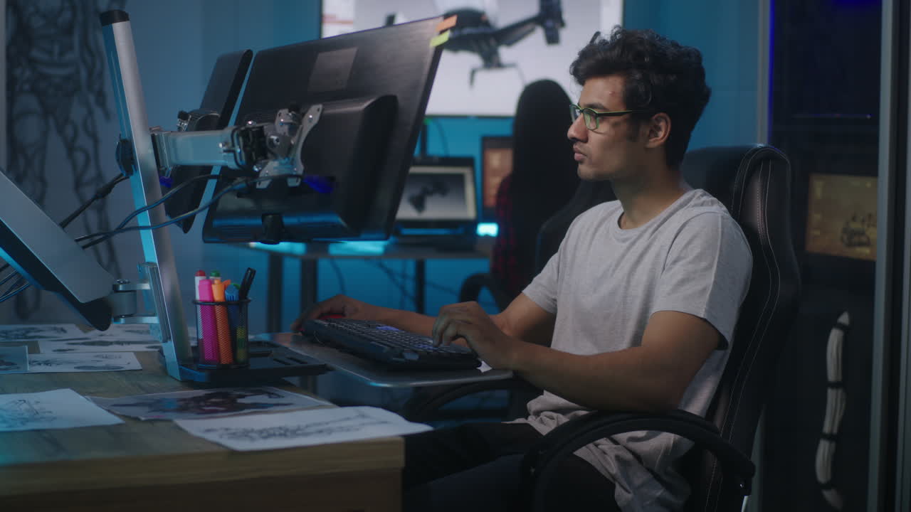 Young Designer Working at a Computer
