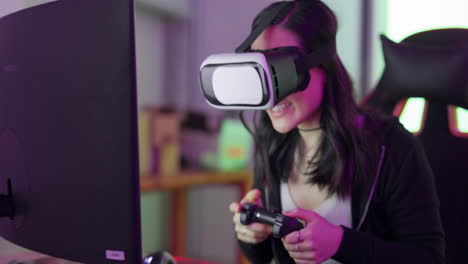 realidad virtual, ganadora y jugadora mujer para el juego