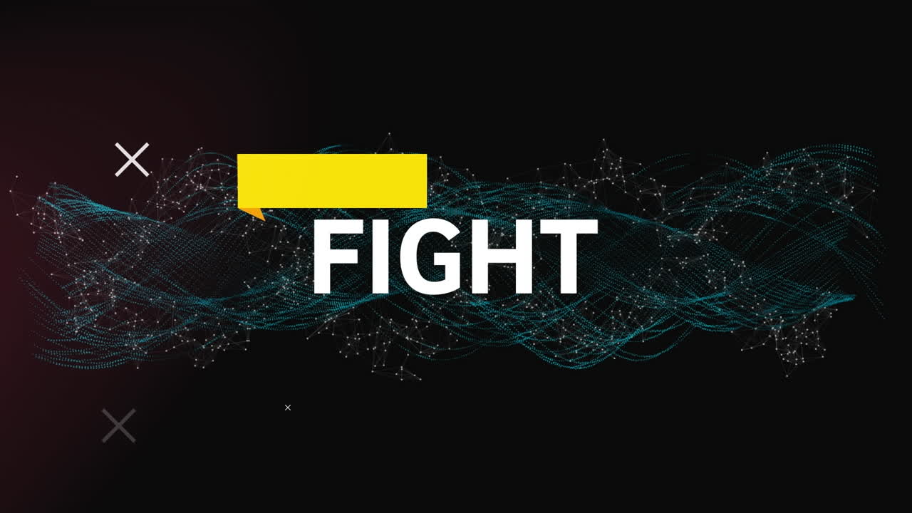 마커와 dna 줄에 대한 싸움 텍스트의 애니메이션