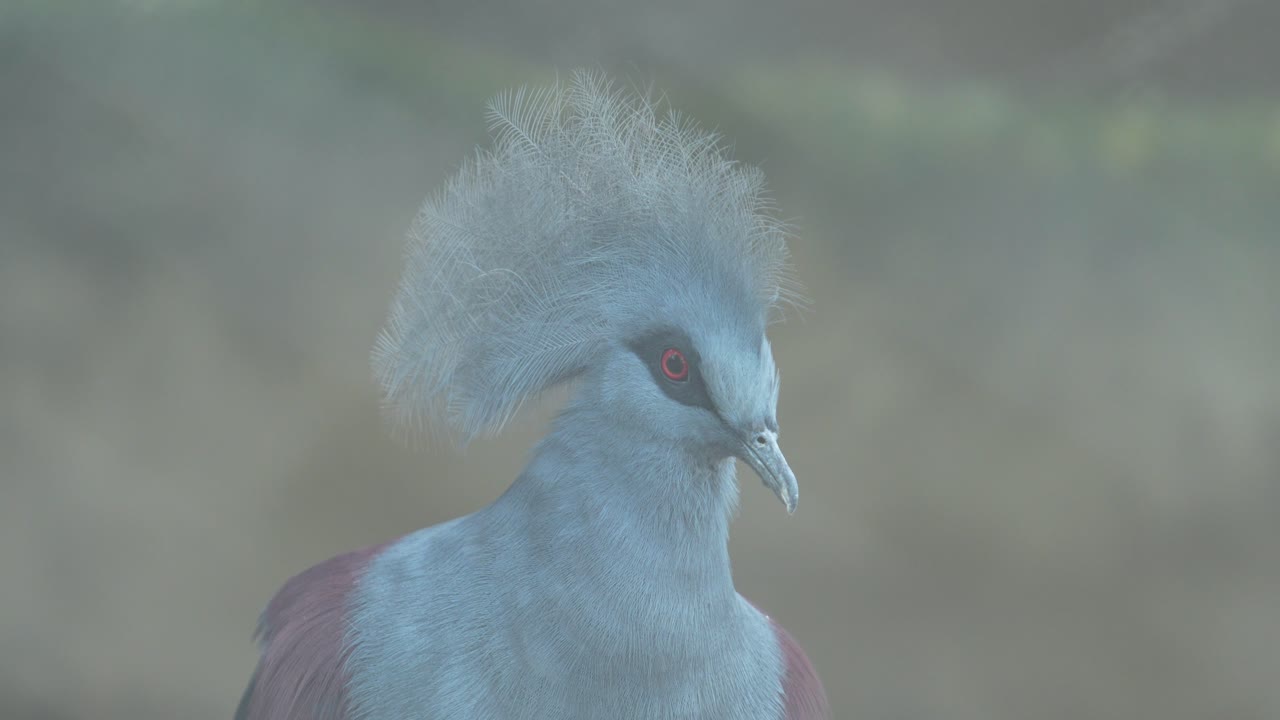 Il piccione coronato occidentale nello zoo