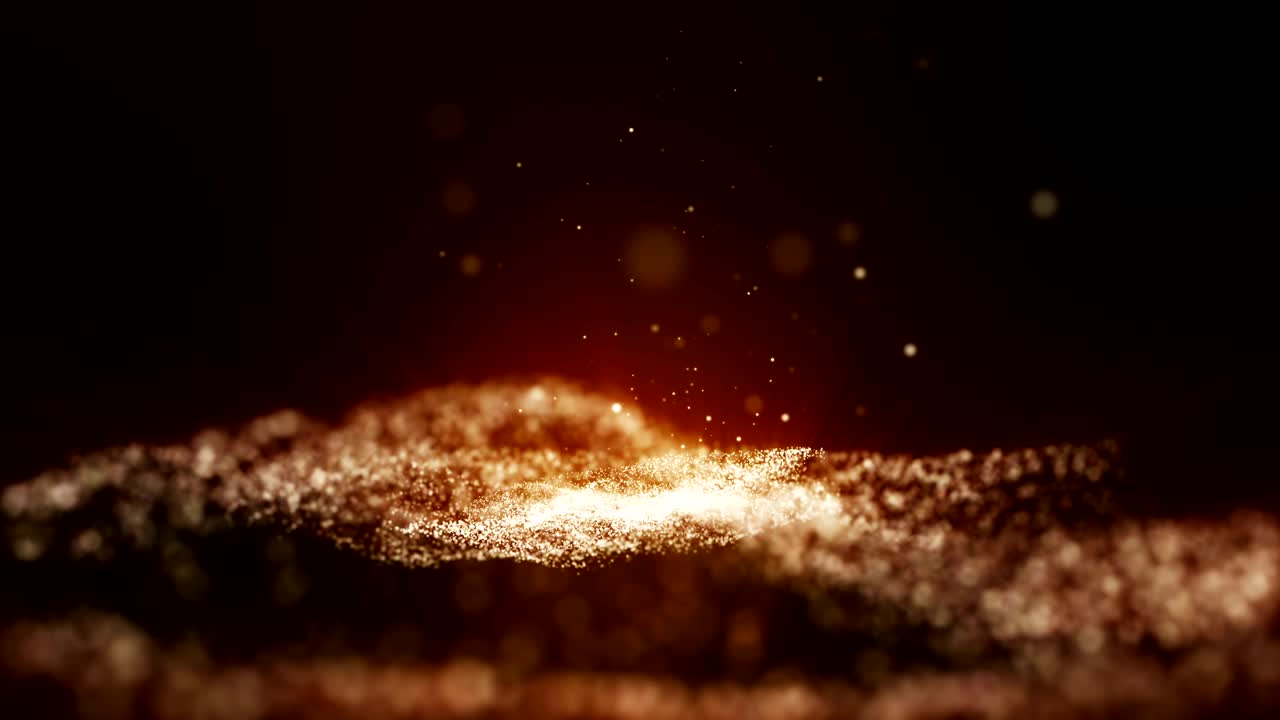 Loop seamless,Glow particle orange black warm background.