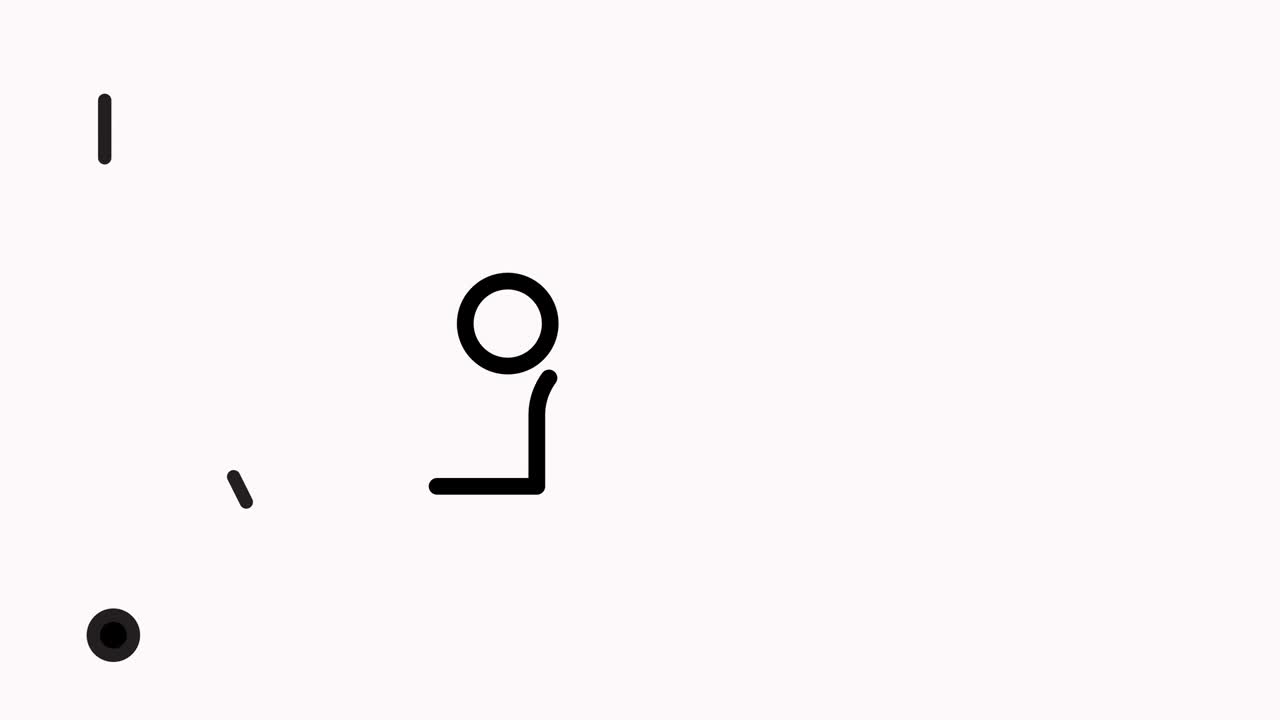 사람들 라인 아이콘 애니메이션