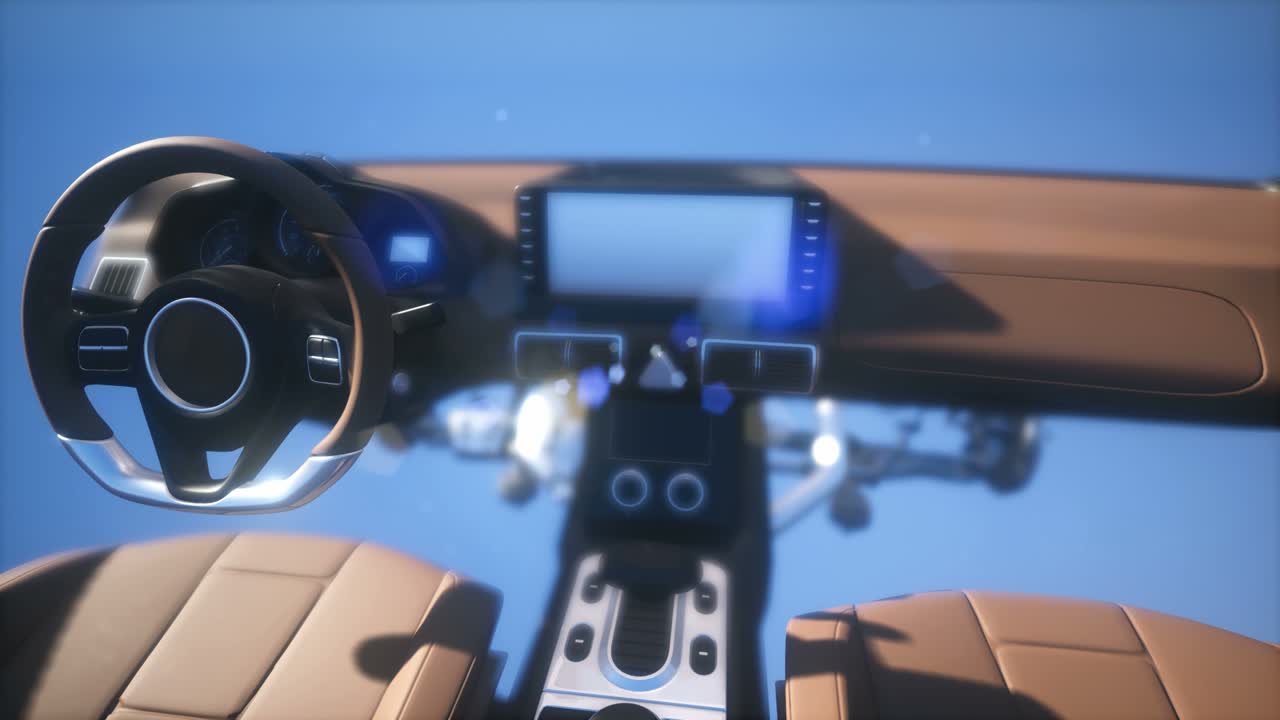 세부적인 자동차 내부