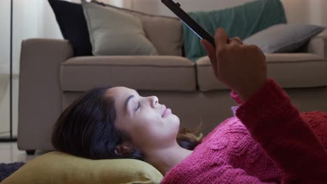 caucasian woman using her phone
