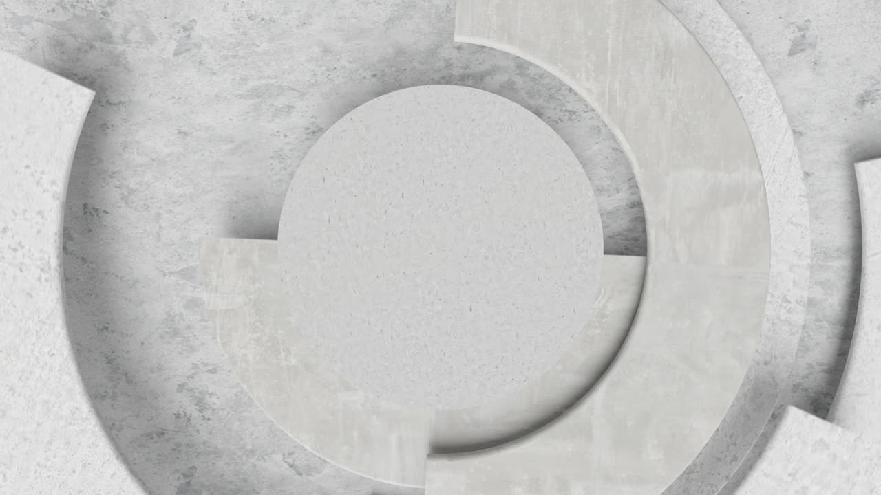Fondo de video empresarial moderno. Animación de textura 3D con partes giratorias de un círculo. Concepto de superficie espiral. Render 3D de un bucle sin fin