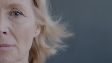 close-up portrait of a mature woman