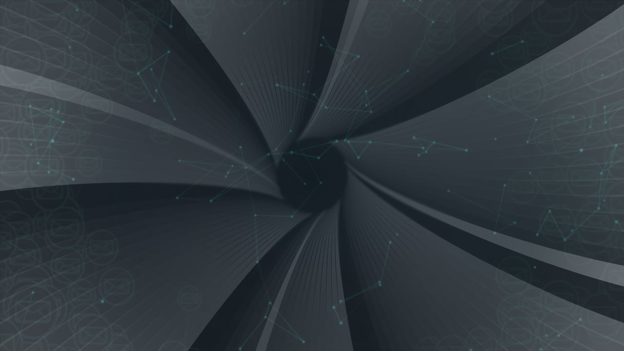 Animation of iris and connections on black background