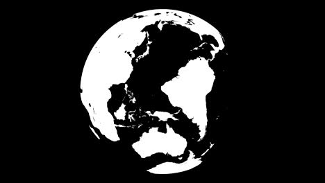 globe world rotating- alpha overlay