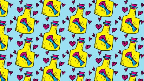 kids drawing pop art seamless background with theme of love message