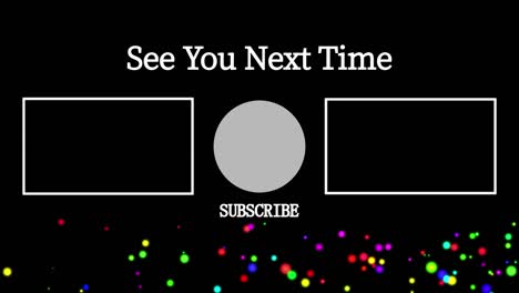 colorful ball sphere end card ending screen motion graphics