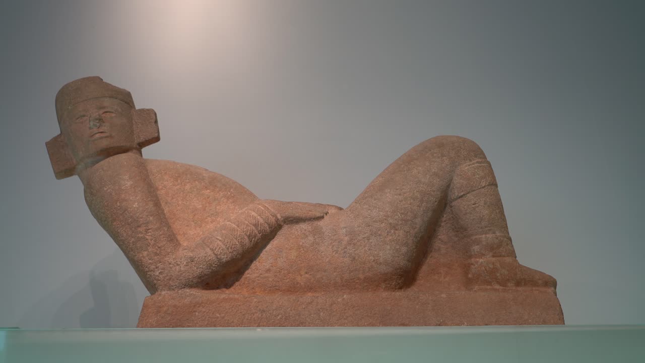 Ancient Mesoamerican Chac Mool Stone Sculpture