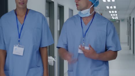 medical professionals working at a hospital