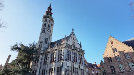 van eyck square in bruges belgium