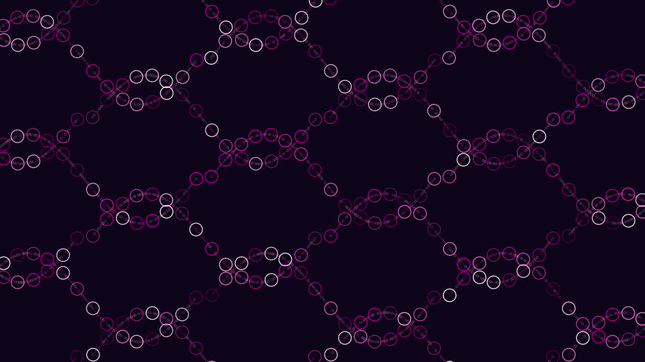 Interconnected green and black circles create symmetrical pattern