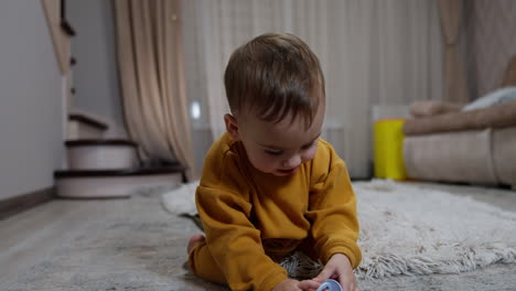baby playing and eating