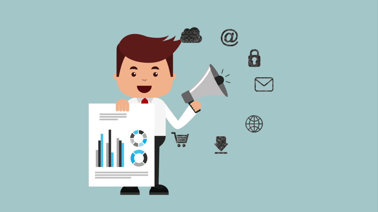 Business presentation and marketing illustration