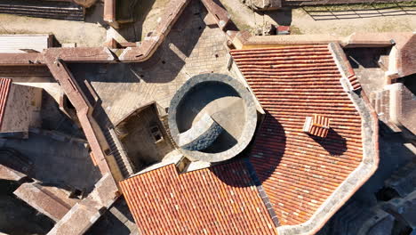 bird's-eye shot capturing the expansive layout of fort lagarde.