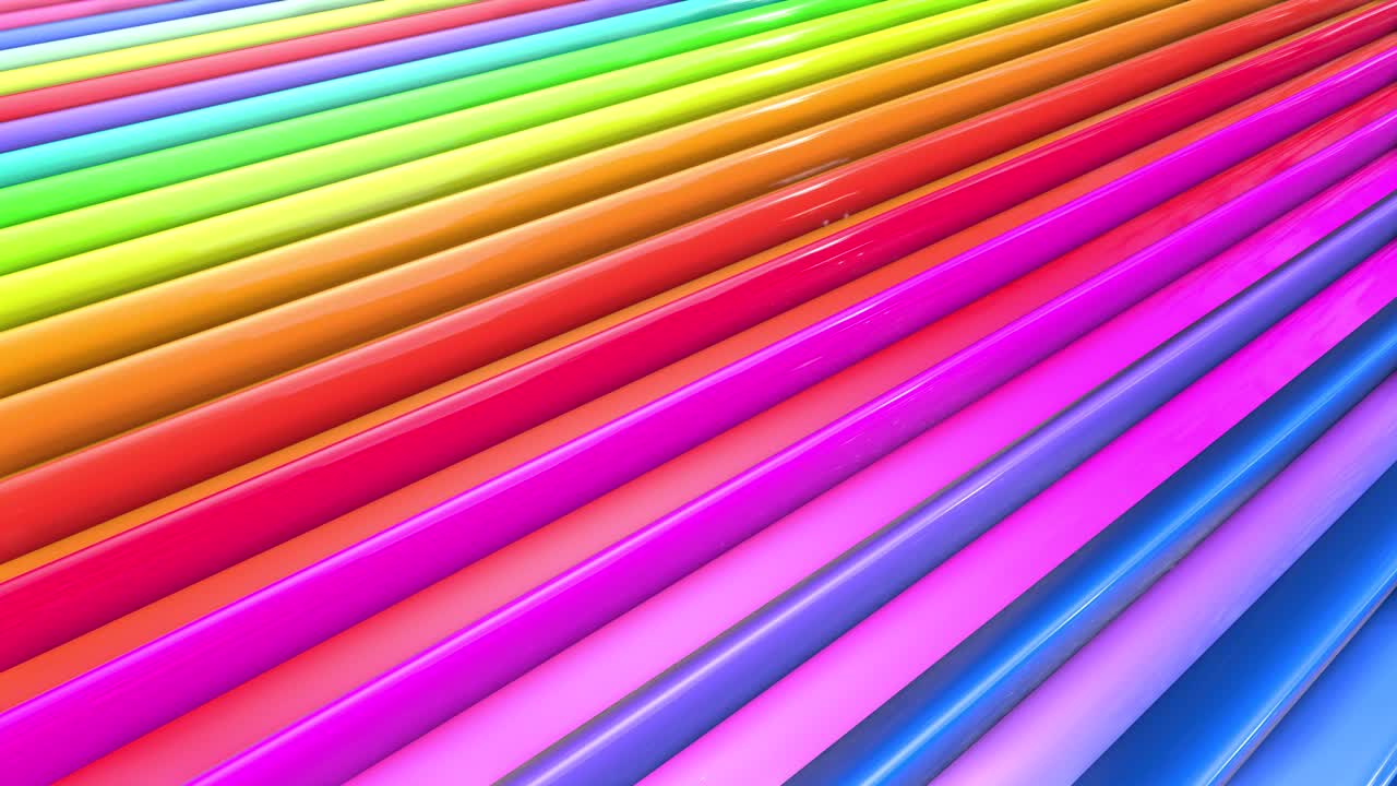 rainbow colors abstract stripes, background in 4k with bright shiny paint. Smooth seamless animation with gradient color. Straight lines 1