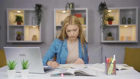 female student with anxiety.