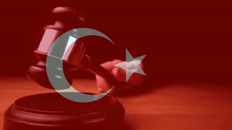 digital animation of turkey flag 4k