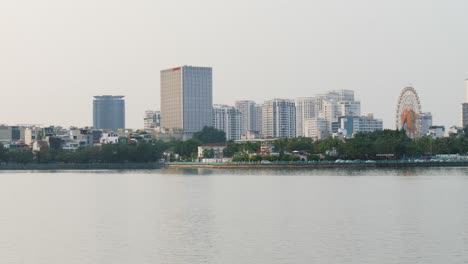 recreational facilities and popular water park, tay ho lake, hanoi