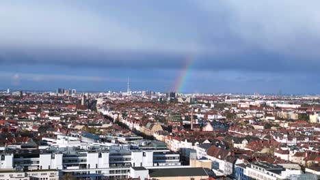 rainbow over tv tower berlin