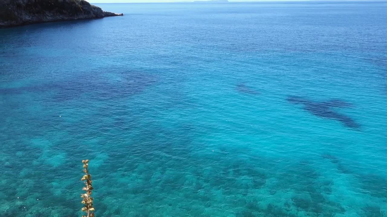 panoramic view of Filikuri Beach in Himara, Vlora district, Albania