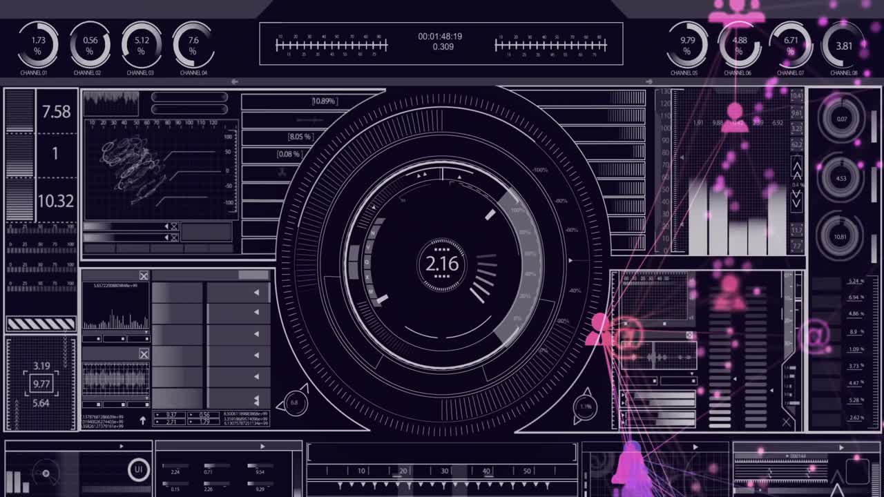 데이터 처리에 대한 범위 스캐닝의 애니메이션