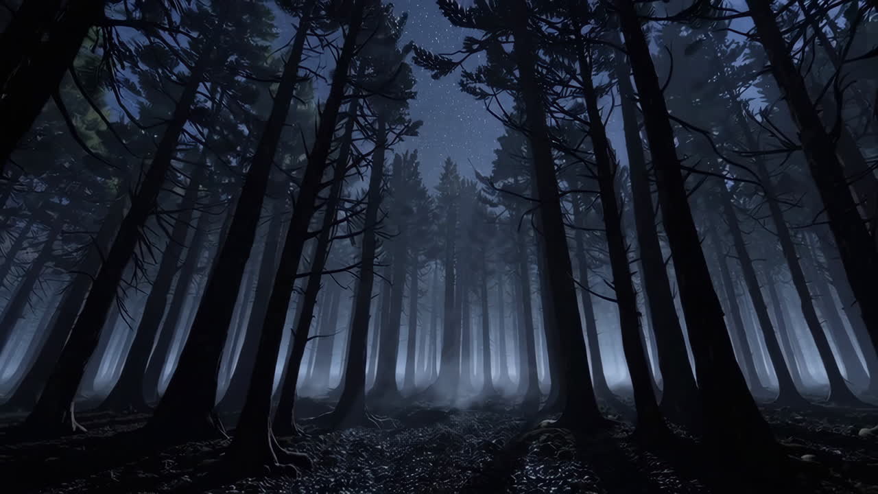 Mysterious Forest at Night