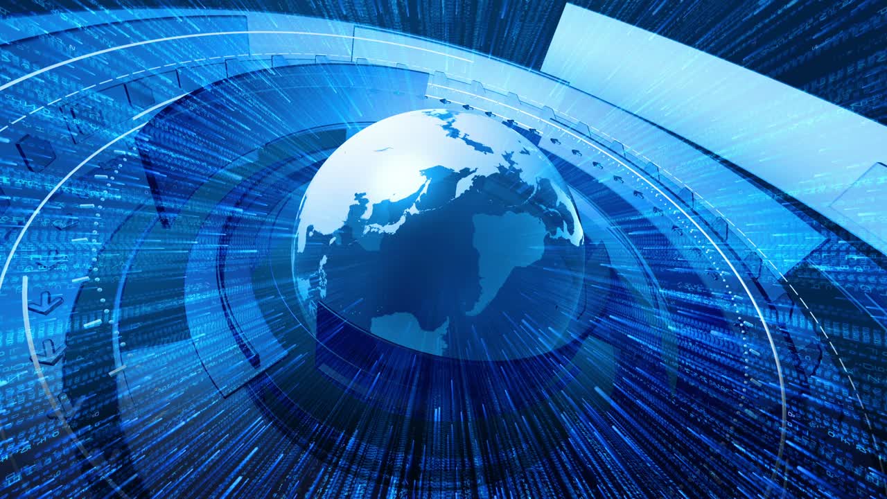 Earth Data Globe 3D Animation (4K Loop)