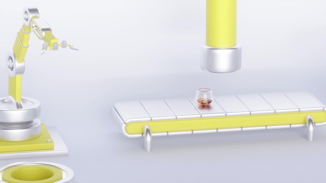 Abstract Industrial Automation Scene