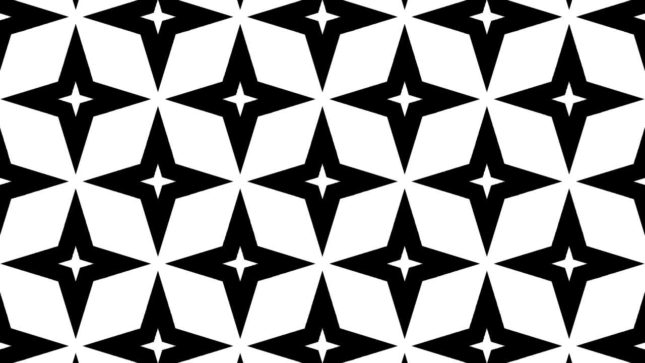 patrón gráfico en blanco y negro con efecto estroboscópico e hipnótico, mientras gira en el sentido de las agujas del reloj y aumenta de tamaño.