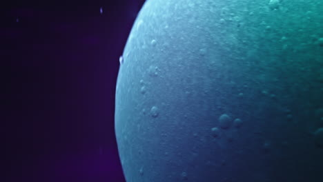 swirling liquids mix and form bubbles in a close-up shot with vibrant colors and textures