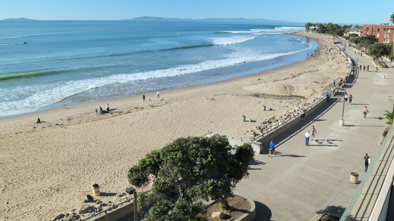 lapso de tiempo de la playa y la arena de ventura