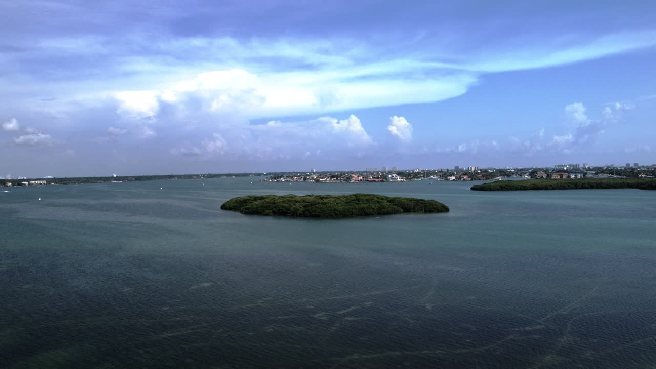 boca ciega bay-1의 4k 공중 드론 샷