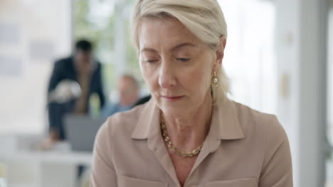 reading, mature and a woman with a computer