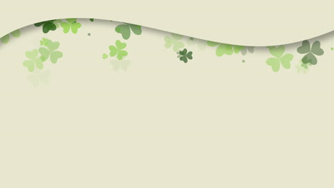 animation saint patricks day with motion green shamrocks 21