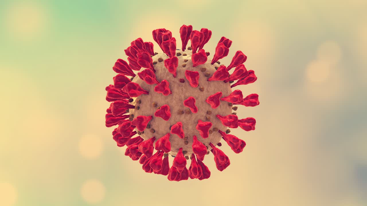 Coronavirus, SARS-CoV-2, 2019 nCoV virus Particles. Virus structure with protein insides membrane