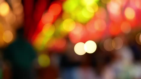 abstract bokeh background of light from thai lanna lantern at night.  concepts of celebration in yi peng festival.