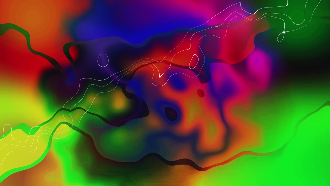 líquido abstracto verde colorido ondas suaves fondo de movimiento animado