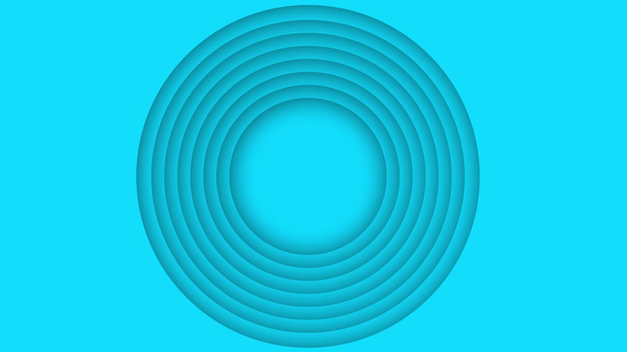 Abstract logo promo pattern of circles with the effect of displacement white clean rings animation